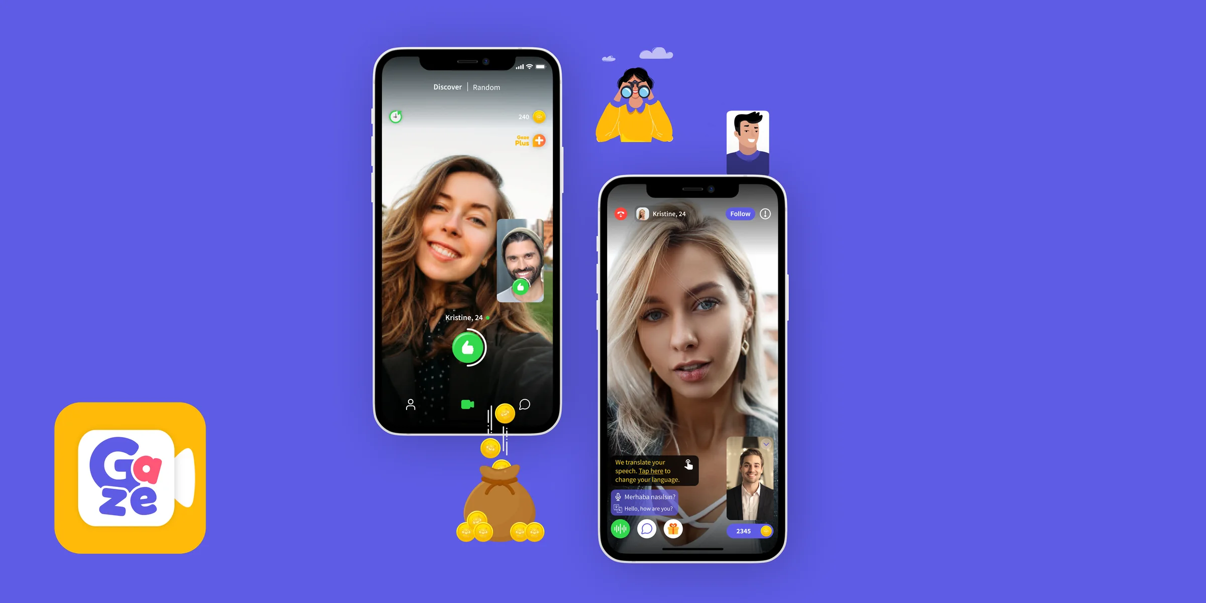 Gaze video chat app