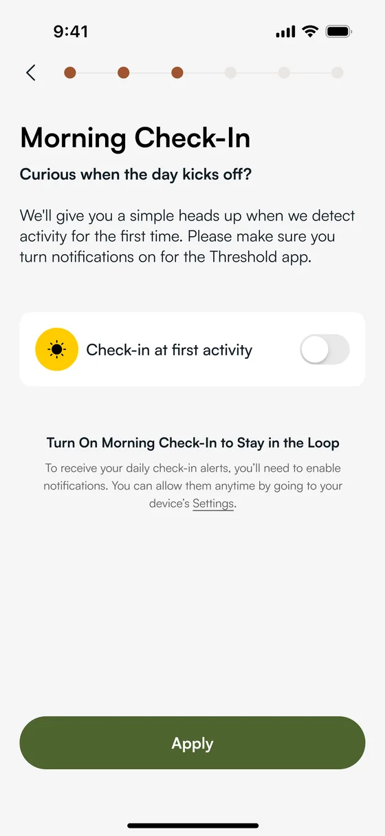 Check-in, off